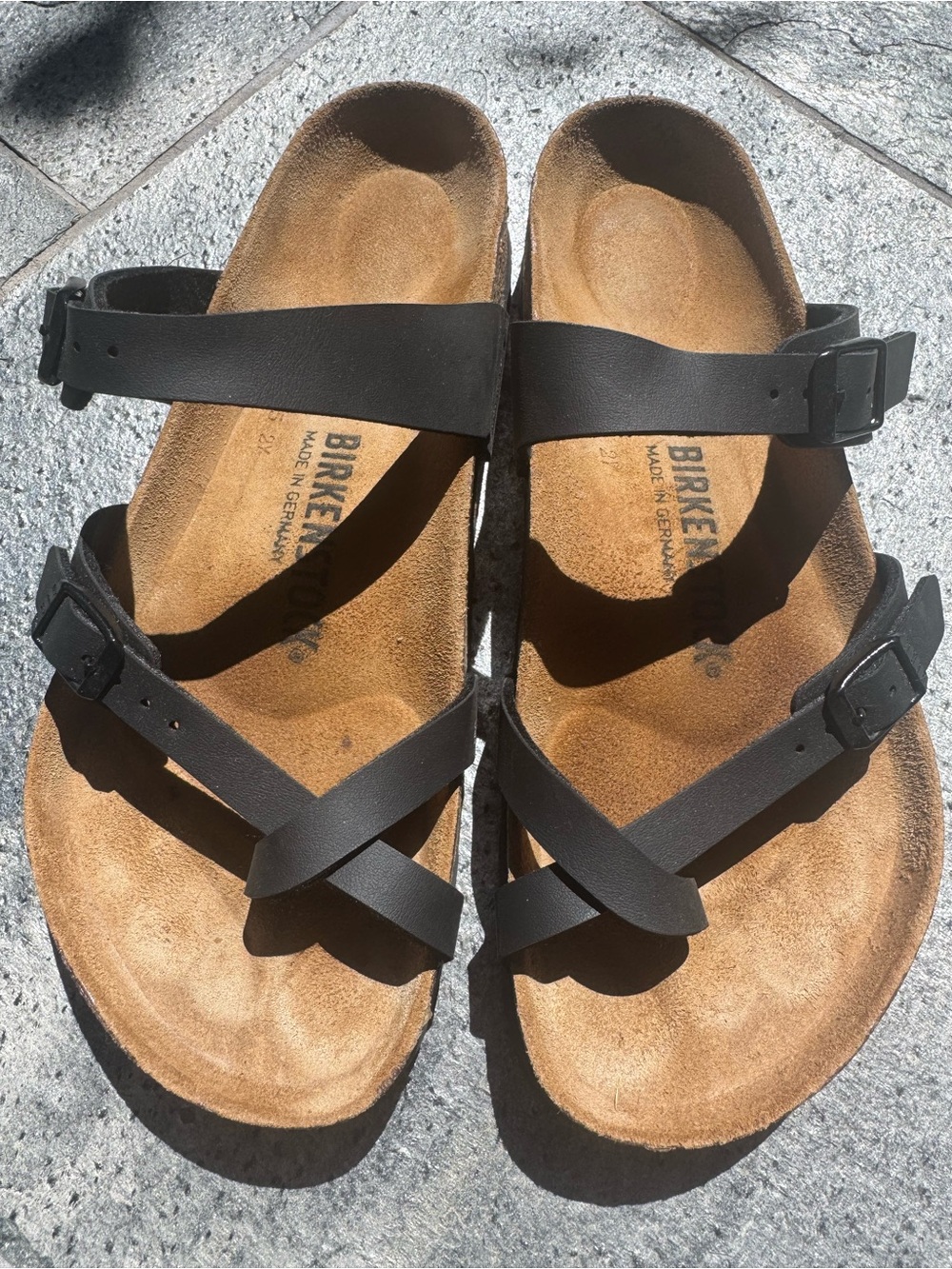 Birkenstock Black Strappy Leather Sandals for Women